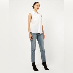 Equipment Femme XS Sleeveless Silk Blouse